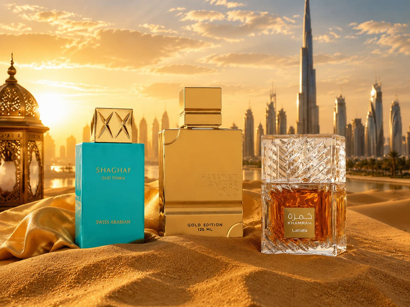 Arabian perfumes collection featuring oud and amber fragrances available in Canada