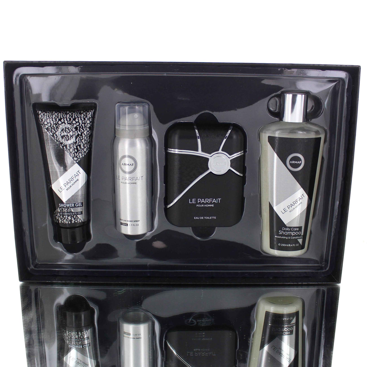 Armaf Blockbuster Gift Set Armaf Le Parfait Set with bonus shower gel body spray and shampoo EDT for Men 100ml