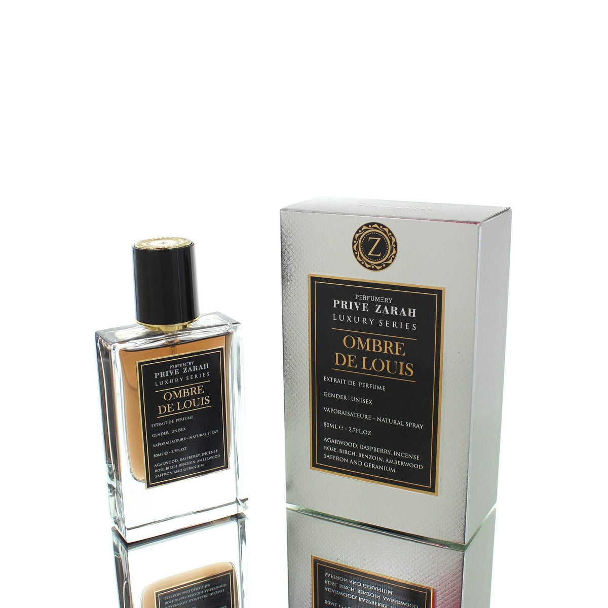 Paris Corner Zarah Prive Ombre De Louis Extrait De Parfum for Men 80ml