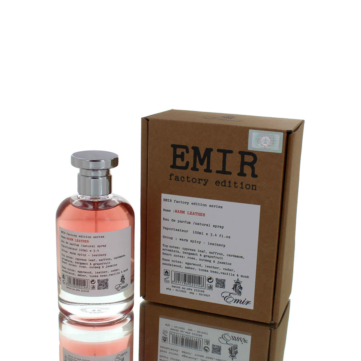 Paris Corner Emir Warm Leather Eau De Parfum for Men 100ml